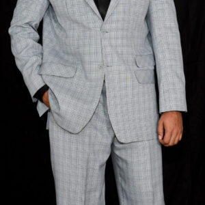 GREY PLAID SUITE – (SUPER 100% WOOL)